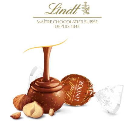 Chocolat lait noisettes - LINDOR® Sachet 25 pcs