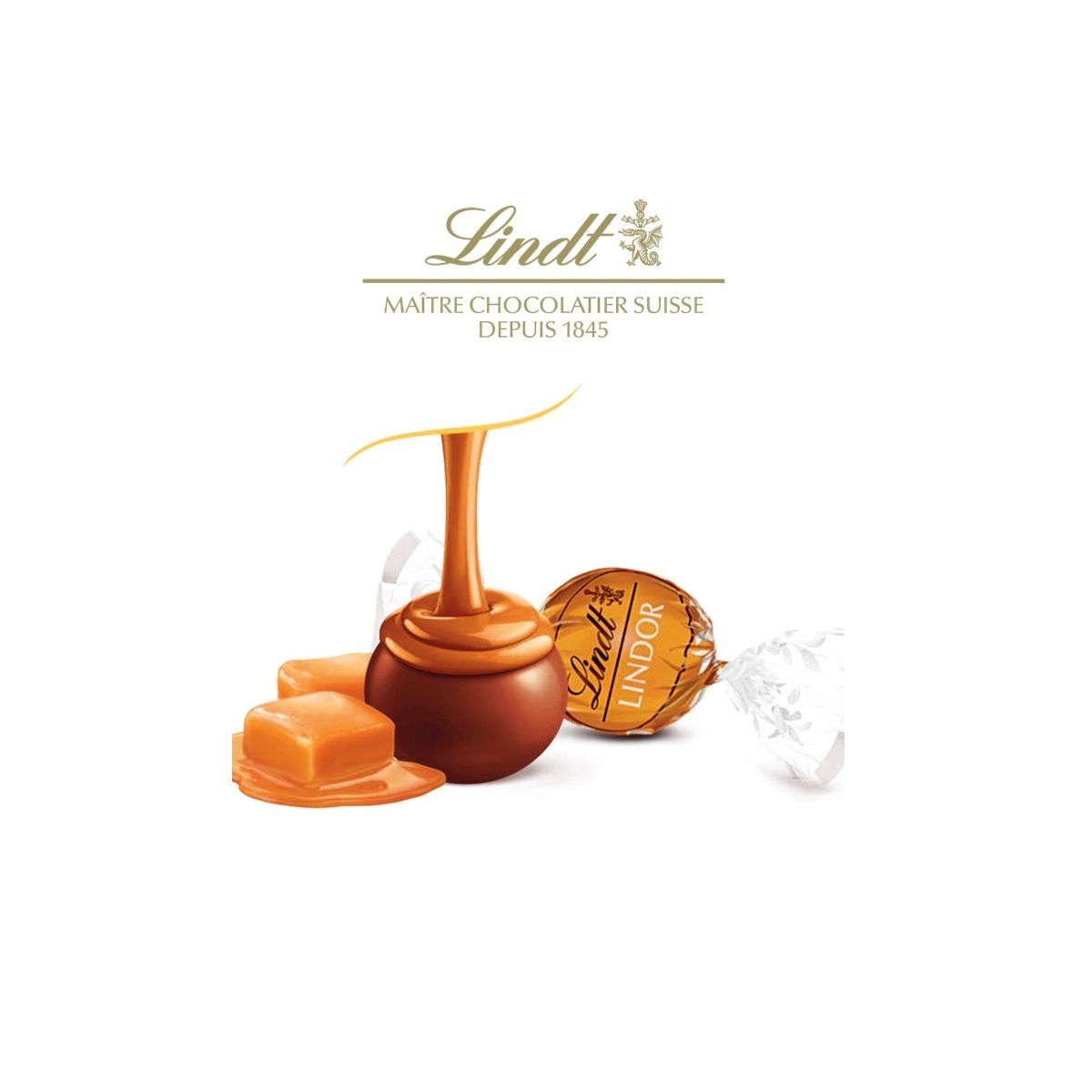 Chocolat lait caramel - LINDOR® Sachet 25 pcs