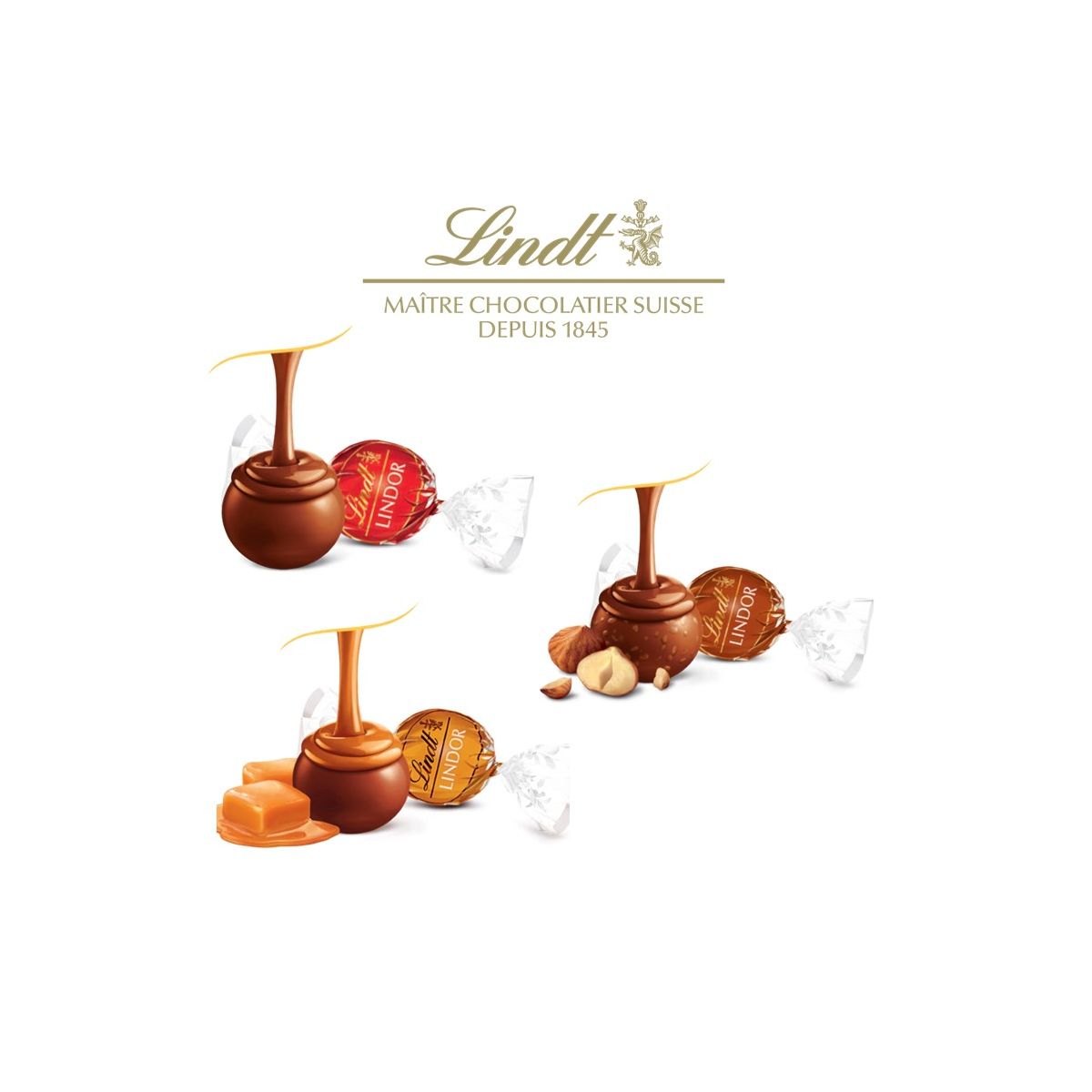 Assortiment chocolat lait classique - LINDOR® Sachet 25 pcs