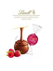 Chocolat lait framboise - LINDOR® Sachet 25 pcs