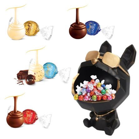 Statue chien  Bulldog noir 20 pcs - LINDOR®