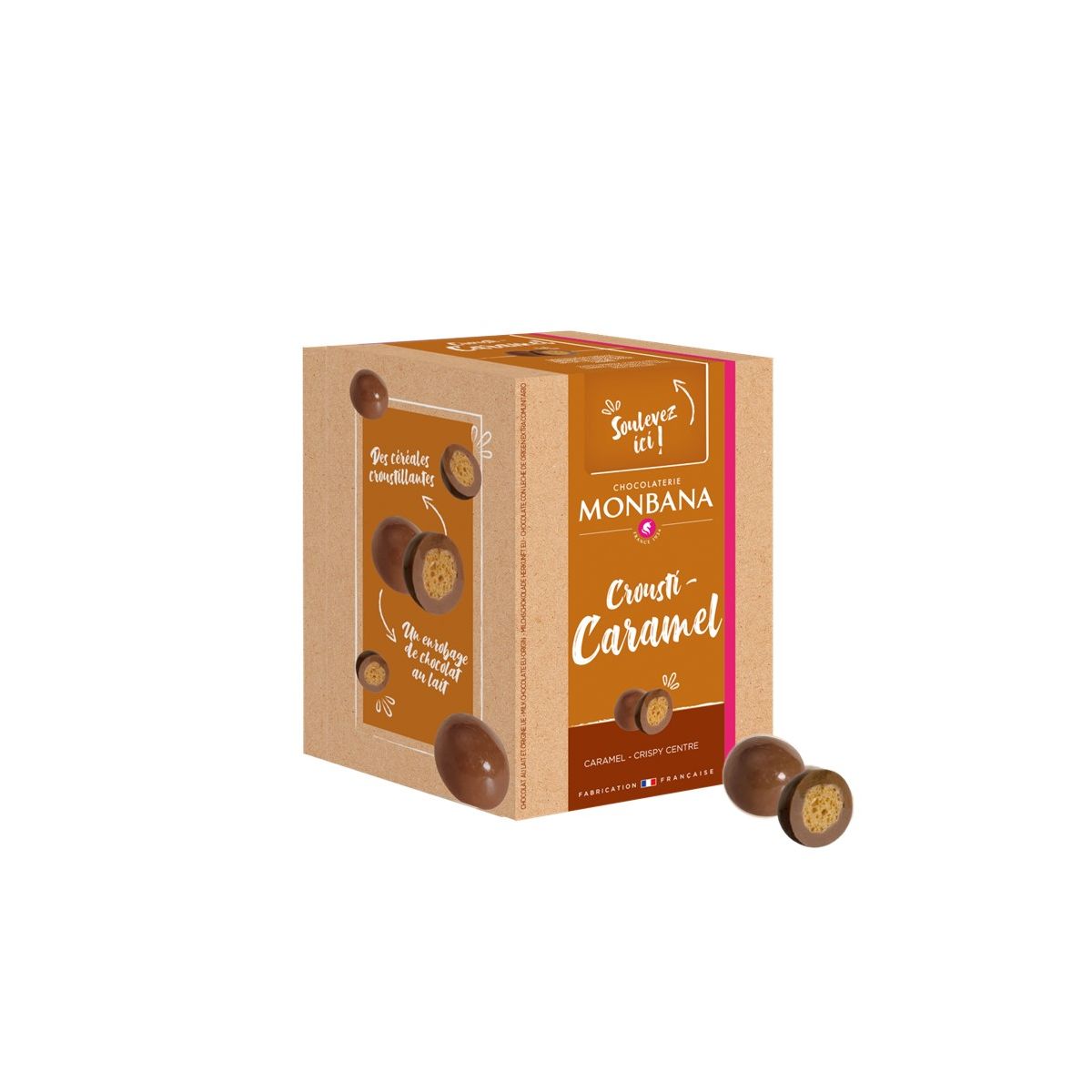 Crousti-caramel boîte distributrice 135 g - MONBANA®