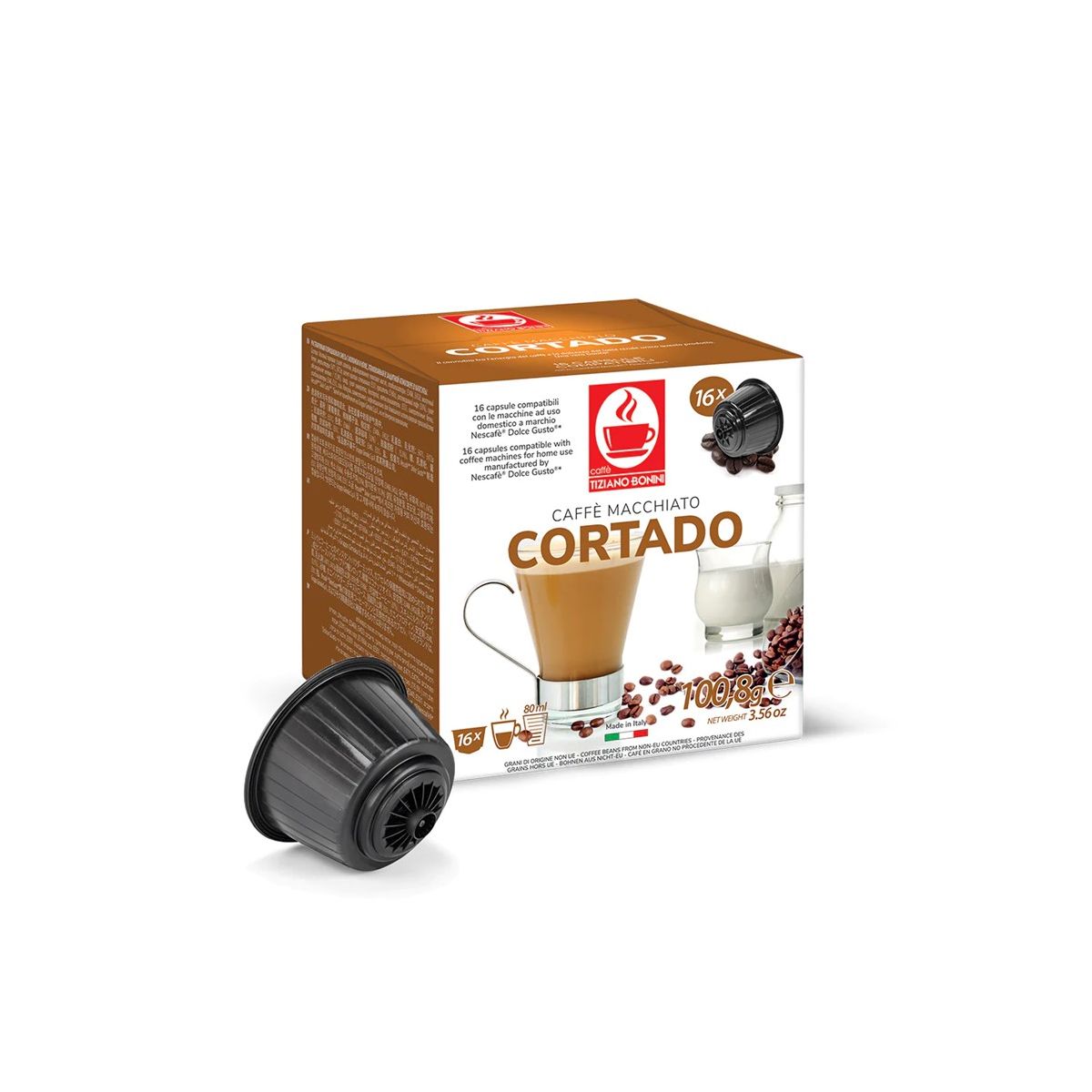 BONINI caffe cortado - 1 boîte 16 capsules