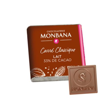 Carré lait 33% - MONBANA® Sachet 50 pcs