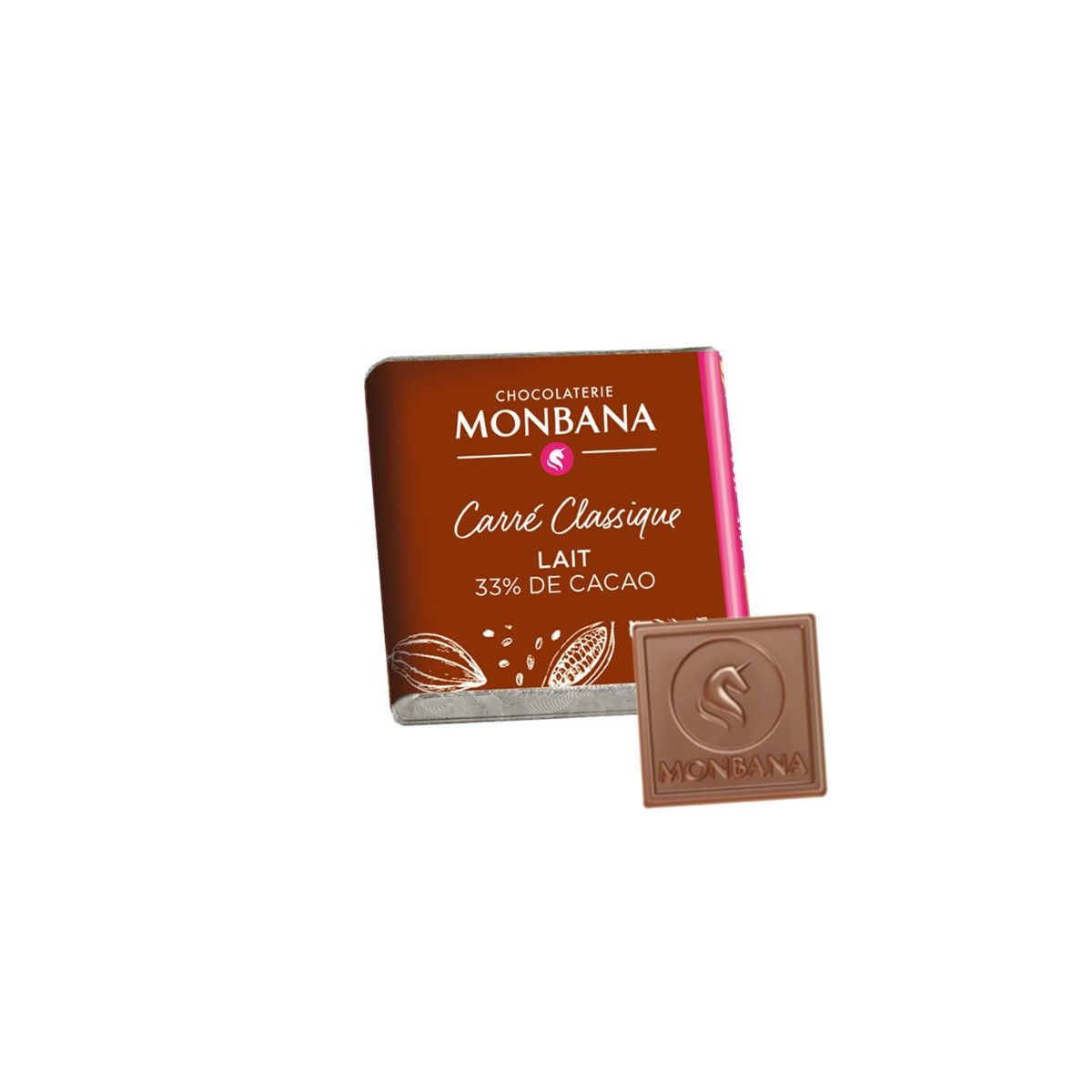 Carré lait 33% - MONBANA® Sachet 50 pcs